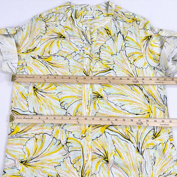 Onia x DVF Women's Renee Tropical Floral Linen Maxi Dress Yellow - Picture 11 of 16